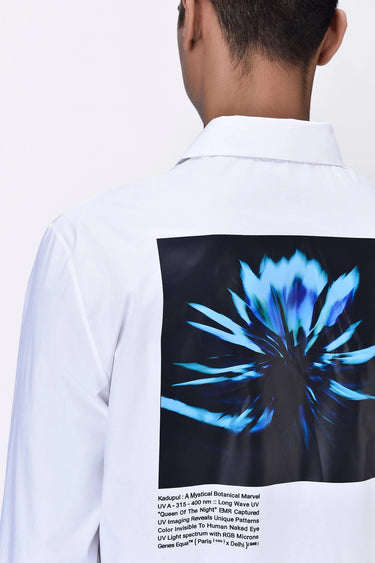 Men's Shirt with UV Flower Sticker on Back - Genes Lecoanet Hemant
