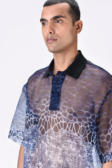 Microcell Print Organza Polo - Genes Lecoanet Hemant