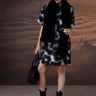Midnight Ripple Twill Crepe Dress - Genes Online Store