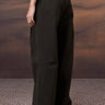 Military Green Cotton Twill Wide-Leg Trousers - Genes Online Store