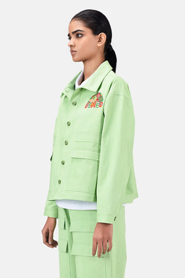 Mint Breeze Embroidered Jacket - Genes Lecoanet Hemant