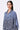 Modal V-Neck Dress with Cell Degrade Print - Blue Black - Genes Lecoanet Hemant