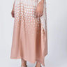 Modal V-Neck Dress with Cell Degrade Print - Melon Pink - Genes Lecoanet Hemant