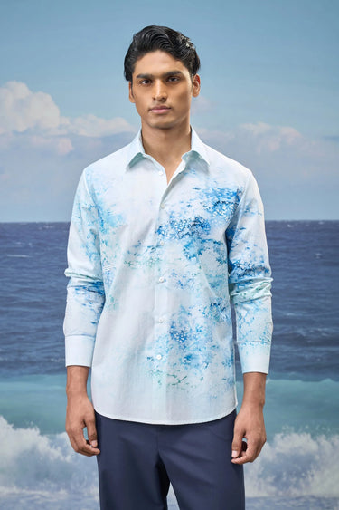Multicolour Premium Cotton Poplin Abstract Print Shirt