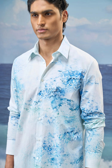 Multicolour Premium Cotton Poplin Abstract Print Shirt