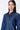 Navy Blue Chambray Semi-Fitted Button-Down Shirt with Top Stitch Highlights
