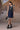 Navy Poly Wool Sequin Embellished Sleeveless Dress - Genes Online Store