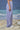 Navy cotton trousers for women styled for resort wear