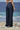 Navy poly viscose trousers for women styled for office wear