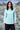 Green poplin shirt with delicate embroidery and relaxed fit