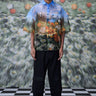 Organza Garden Print Oversized Shirt - Genes Online Store