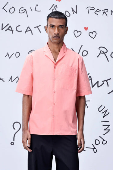 Overlapping Pocket Relax Fit Cuban Shirt - Genes Online Store
