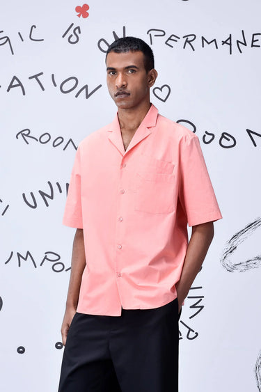 Overlapping Pocket Relax Fit Cuban Shirt - Genes Online Store