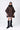 Oversized Cape with Hoodie and Front Placket