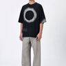 Oversized Cotton Crew Neck T-Shirt with Eclipse Print - Genes Lecoanet Hemant