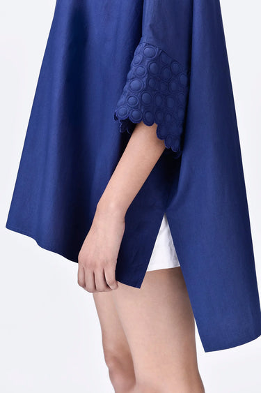 Oversized Cotton Heritage Ravioli Embroidery Shirt - Genes Lecoanet Hemant