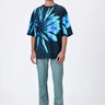 Oversized Cotton T-Shirt with UV Flower Print - Genes Lecoanet Hemant
