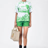 Oversized Landscape Print Crew Neck T-Shirt Green - Genes Lecoanet Hemant