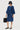 Oversized Round Neck Dress with Artistic Stamp Print Blue - Genes Lecoanet Hemant