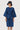 Oversized Round Neck Dress with Artistic Stamp Print Blue - Genes Lecoanet Hemant