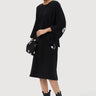 Oversized Round Neck Dress with Kimono Sleeves - Genes Lecoanet Hemant