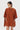Oversized Round Neck Top with Front Placket Rust - Genes Lecoanet Hemant