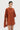 Oversized Round Neck Top with Front Placket Rust - Genes Lecoanet Hemant