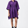 Oversized Shirt with Front Gathered Detail Amethyst - Genes Lecoanet Hemant