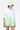 Oversized Shirt with Tropical Print and High-Low Hem White & Green - Genes Lecoanet Hemant