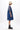 Oversized V-Neck Dress with Kimono Sleeves Blue - Genes Lecoanet Hemant