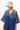 Oversized V-Neck Dress with Kimono Sleeves Blue - Genes Lecoanet Hemant