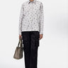 Palm Stripe Cotton Poplin Easy Fit Shirt-Sand - Genes Lecoanet Hemant