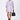 Palm Stripe Cotton Poplin Oversized Top with Boat Neck Amethyst - Genes Lecoanet Hemant