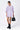 Palm Stripe Cotton Poplin Oversized Top with Boat Neck Amethyst - Genes Lecoanet Hemant