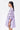 Palm Stripe Cotton Poplin Oversized Top with Boat Neck Amethyst - Genes Lecoanet Hemant