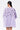 Palm Stripe Cotton Poplin Oversized Top with Boat Neck Amethyst - Genes Lecoanet Hemant