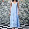 Playing Card Maxi A-Line Dress- Light Blue - Genes Online Store