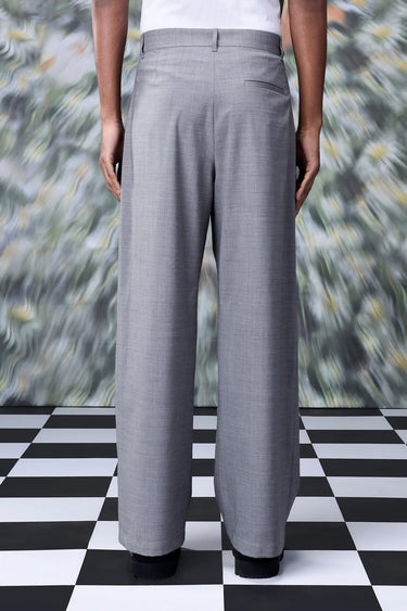 Poly-Wool Relax Fit Trousers- Pearl Grey - Genes Online Store