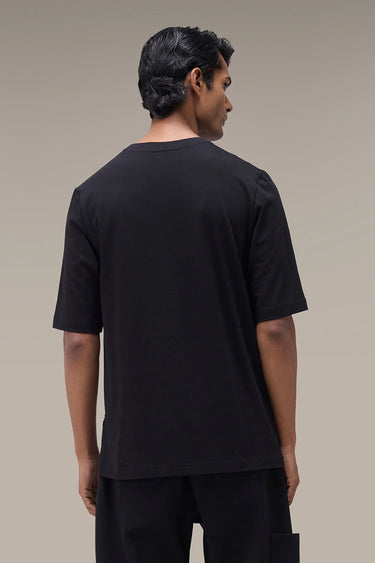 Men's Premium Black Graphic Print T-Shirt
