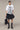 Women's Premium Crushed Texture Bubble Skirt - Black Nylon