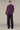 Women's Premium Hand-Pleated Textured Shirt - Deep Purple Giza Cotton Poplin