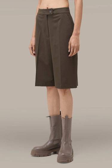 Women's Premium Khaki Tailored Bermuda Shorts