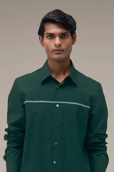 Men's Premium midnight green Cotton Poplin Shirt
