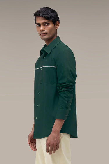 Men's Premium midnight green Cotton Poplin Shirt