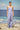 Premium Strapless Jumpsuit in Navy Striped Cotton