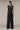 Women's Premium Structured Shoulder Wide Leg Jumpsuit - Black Poly Viscose