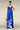 Premium Egyptian Blue Floral Print Satin Maxi Dress