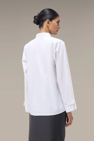 Women's Premium White Cutwork Embroidered Cotton Shirt