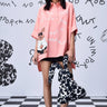 Rabbit Text Free size Shirt- Coral Peach - Genes Online Store