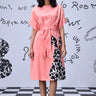 Rabbit Texture Relax Fit Dress- Coral Peach - Genes Online Store